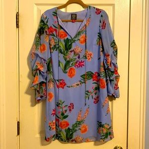 Vince Camuto Floral Pattern Shift Dress